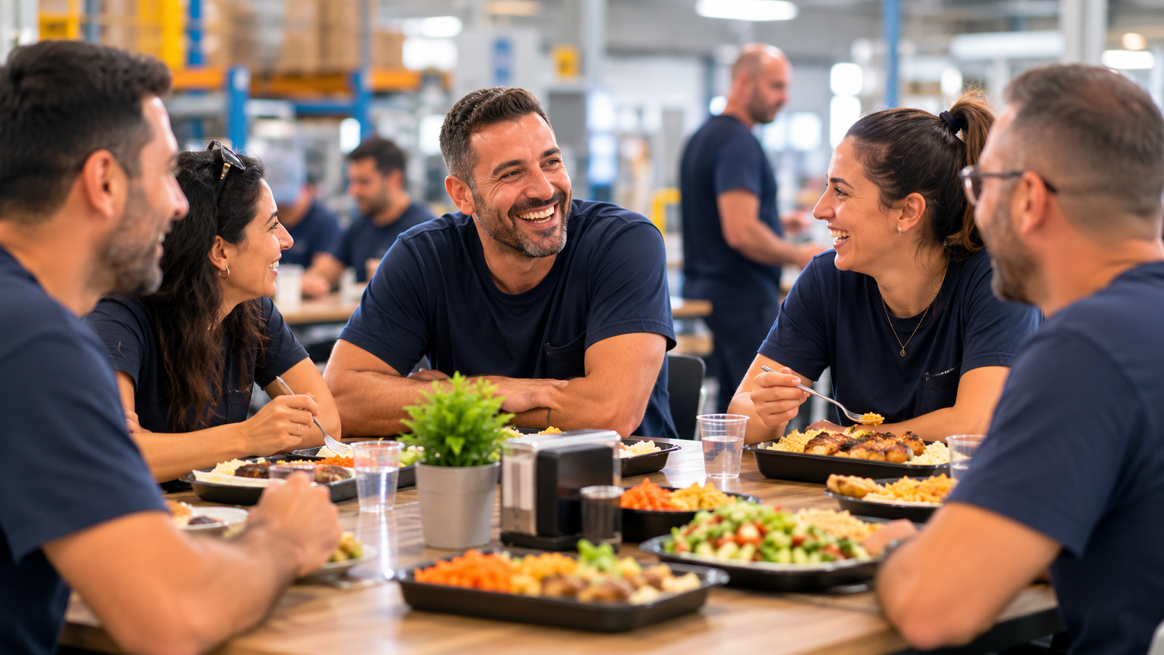 שולחן אירוח בקייטרינג בקרית גת עם מגוון מנות בשריות וסלטים